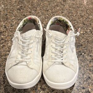 Women's Hey Dude White Canvas Sneakers